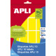 APLI - APLI 02754 etiqueta autoadhesiva Rectángulo Permanente Amarillo 128 pieza(s) - 02754